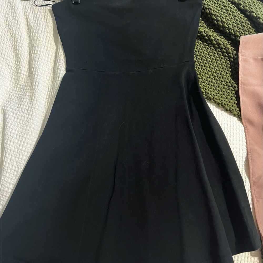 Express Strapless Black Dress
